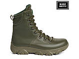 Тактичні зимові берці хакі "Бундес" на мембрані, армійські мембранні зелені берци для ЗСУ та Нацгвардії на зиму, фото 3