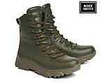 Тактичні зимові берці хакі "Бундес" на мембрані, армійські мембранні зелені берци для ЗСУ та Нацгвардії на зиму, фото 4