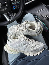 Жіночі кросівки Balenciaga Track White Баленсіага Трек білі шкіра текстиль масивна підошва демісезон унісекс, фото 2
