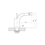 Змішувач Cersanit LUVIO для біде з дон.клапаном Click- Clack (S951-017), фото 2