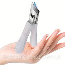 Кніпсер/кусачки пружинні вигнуті скошені для товстих врослих вікових нігтів Білий