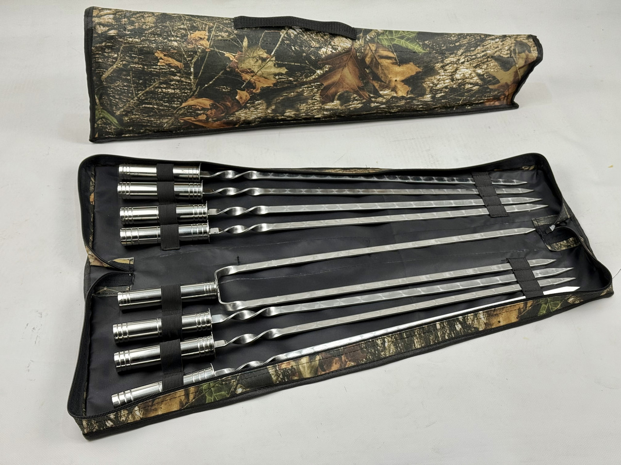 Набір шампурів в чохлі СРІБЛО, (7 штук, подвійний шампур + чохол), фото 1