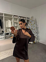 Жіноча вечірня шовкова міні сукня