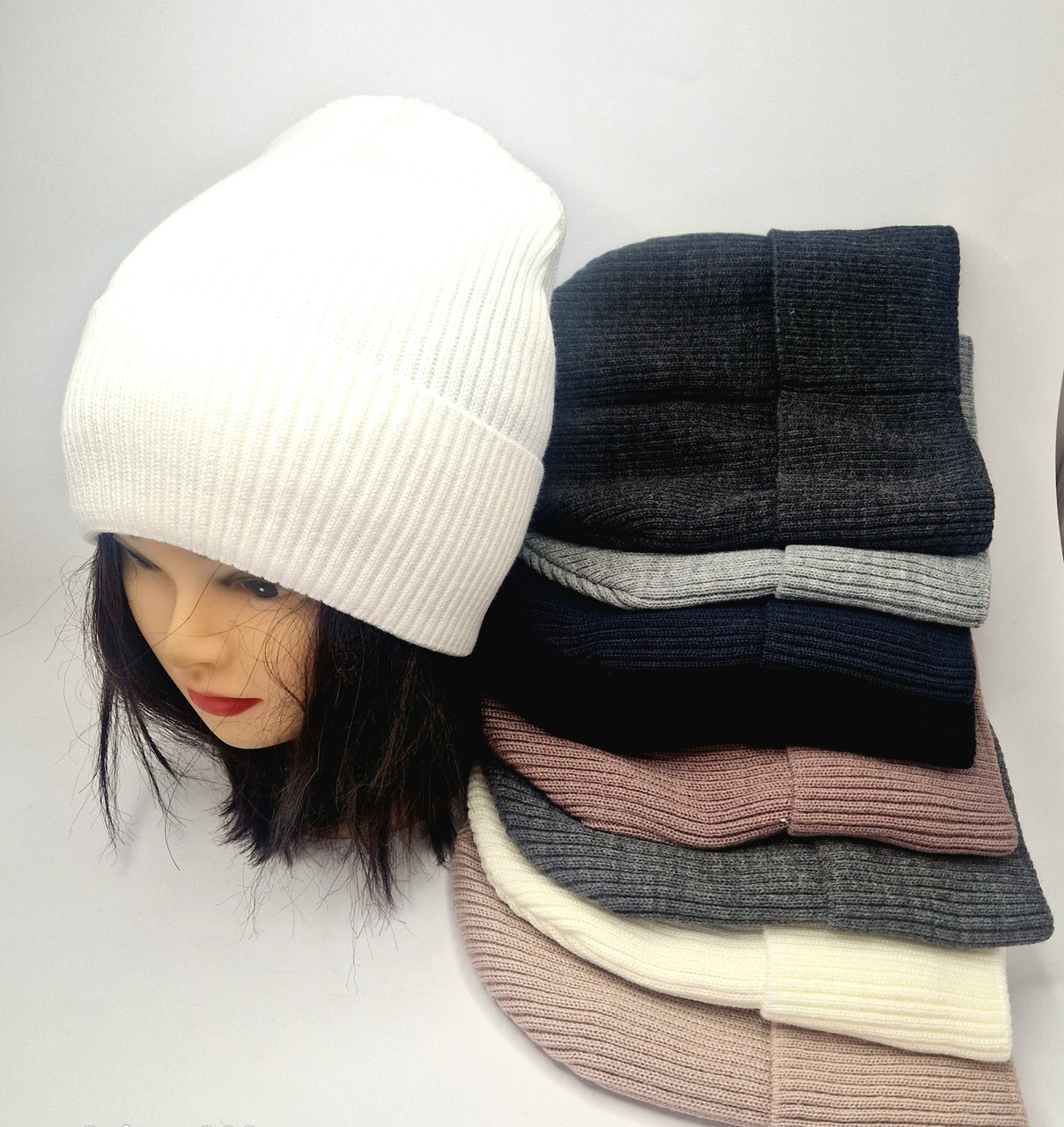 Оптом Молодіжна шапка з підворотом на повному Флісі Підліток, жіноча