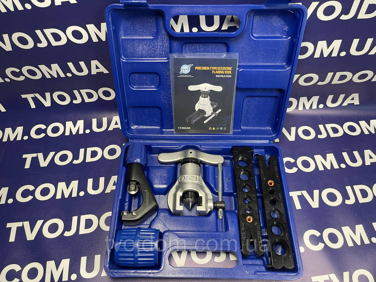 Набір інструментів для вальцювання мідних труб Whicepart DSZH CT-806AM-L (1/4-3/4", 6-19 мм), фото 1