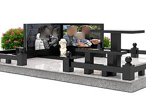 Сімейний пам'ятник з кольоровим фото КП-25, фото 2