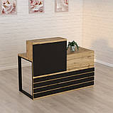 Стійка ресепшн 5 (1400) Дуб Аппалачі (1400x636x1090) Гамма стиль, фото 3