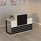 Стійка ресепшн 5 (1400) Дуб Крафт білий (1400x636x1090) Гамма стиль, фото 2