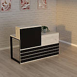 Стійка ресепшн 5 (1400) Дуб Крафт білий (1400x636x1090) Гамма стиль, фото 3