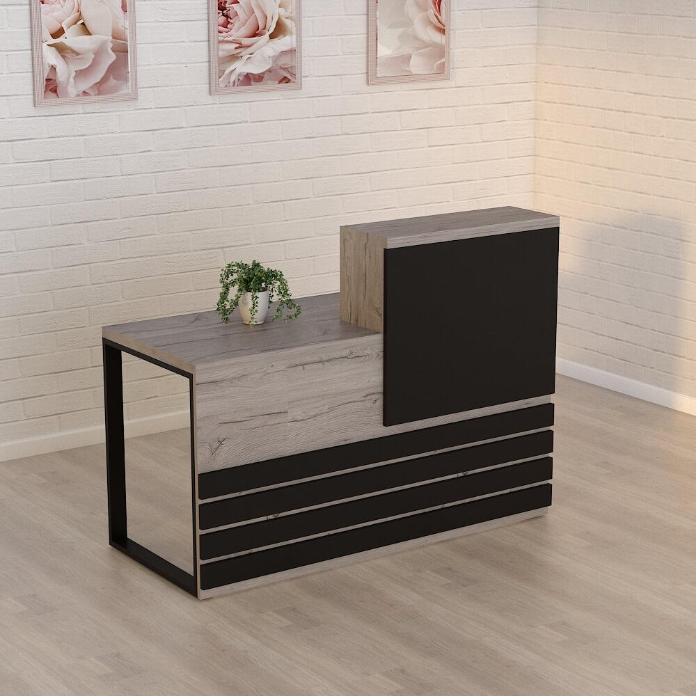 Стійка ресепшн 5 (1400) Хортиця (1400x636x1090) Гамма стиль, фото 1