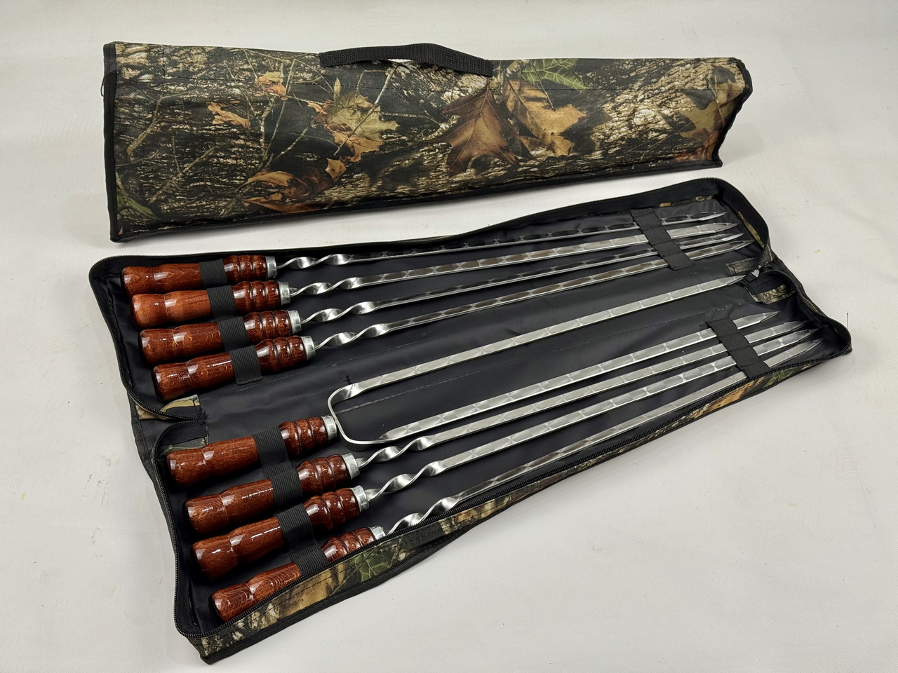 Набір шампурів в чохлі КІЗЛЯР, (7 штук, подвійний шампур + чохол), фото 1