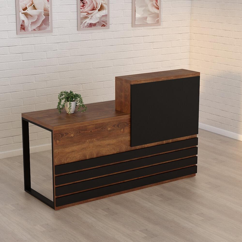 Стійка ресепшн 5 (1600) Файєрвуд (1600x636x1090) Гамма стиль, фото 1