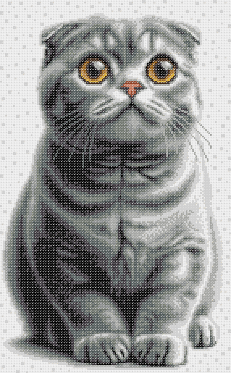 Схема для вишивки бісером ,, Шотландське Сіре Щастя,,, фото 1