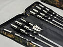 Набір шампурів в чохлі СРІБЛО, (7 штук, вилка для зняття м'яса + чохол), фото 4