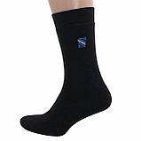 Чоловічі зимові шкарпетки чорні вовняні махрові високі повсякденні від виробника Black 42-45, фото 3