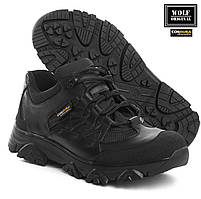 Кросівки шкіряні чорні тактичні "Desert Trekking Black", армійські черевики прошиті зі шкіри