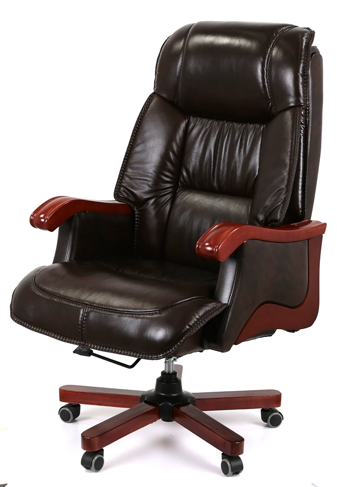 Крісло керівника Галахад EX RL шкіра LC-K dark brown коричнева (АКЛАС-ТМ)