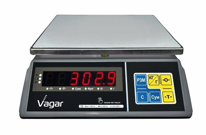 Ваги фасувальні VAGAR VW TOUCH 3/6/15 кг