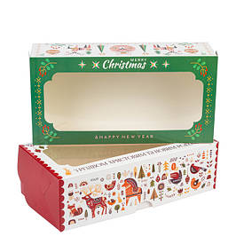 Новорічні коробки для рулета/штолена