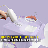 Ручний відпарювач для одягу 1000вт з антипригарною підошвою та резервуаром 280 мл, фото 5