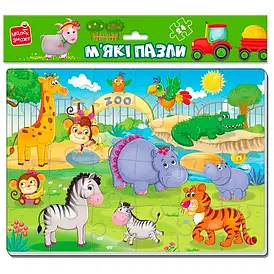 М'які пазли «Зоопарк» VT 1102-17 Vladi Toys, 24 ел.