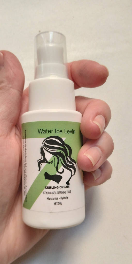 Крем-гель для укладання кучерявого волосся Water Ice Levin, стайлінг та зволоження локонів 50 г - фото покупців 2
