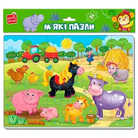 М'які пазли «Ферма» VT 1102-18 Vladi Toys, 24 ел.