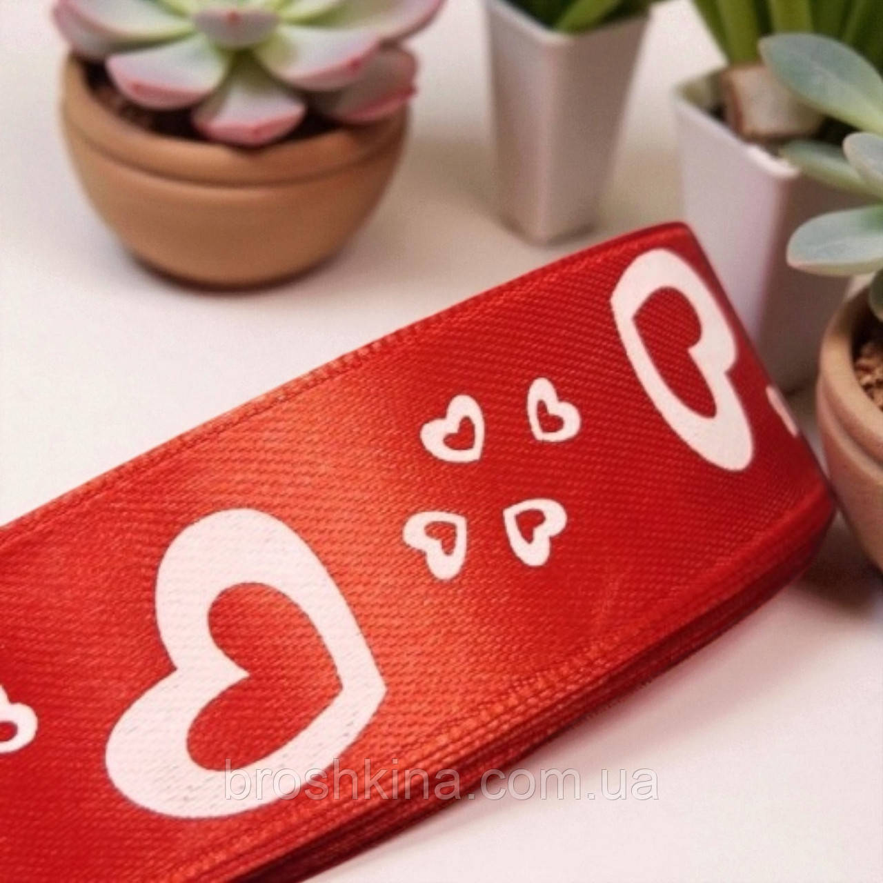 Атласна стрічка з малюнком 2.5 см (23 м) оптом, фото 1