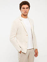 Бежевий чоловічий кардиган LC Waikiki/ЛС Вайкікі, відкладний комір, на гудзиках, з кишенями