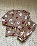 Махрова жіноча піжама коричневого кольору з ведмедиками, універсальний розмір S–M, фото 4