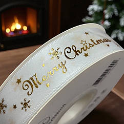 Атласна стрічка з малюнком 2.5 см (23 м) оптом