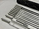 Набір шампурів в тубусі СРІБЛО, (6 штук, 2 люля-кебаб, подвійний шампур, овочевий шампур, вилка-ніж для зняття), фото 4