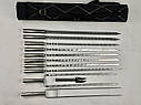 Набір шампурів в тубусі СРІБЛО, (6 штук, 2 люля-кебаб, подвійний шампур, овочевий шампур, вилка-ніж для зняття), фото 5