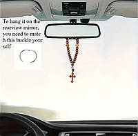 Молітвенні чіткі з хрестом із дерева (підходять до салону авто) арт. 07644