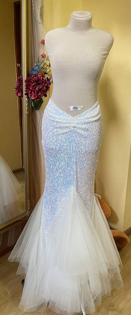 Паєтка на сітці «Строчка» Корея 135 см Хамелеон на сітці білої - фото покупців 1