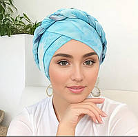 Тюрбан шапка чалма з принтом (головні убори після хіміотерапії) - вироб темніше ніж на фото