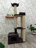 Ігровий комплекс кігтеточка с домівкою та лежанками 145*70*40 см, фото 2