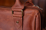 Сумка через плече выйськова,сумка-барсетка для військових,чоловіча шкіряна сумка коричнева, фото 4