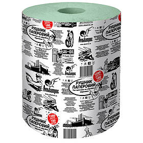 Рушник паперовий протиральний рулон Альбатрос зелений 1280 отрывов (1рул/уп) ГІГАНТ
