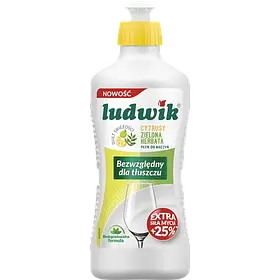 Засіб для миття посуду Ludwik Цитруси та Зелений Чай 900мл