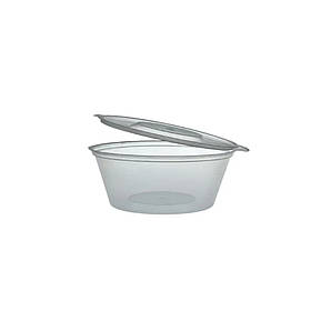 Соусник круглий PP з кришкою 80мл напівпрозорий, упаковка 50 шт