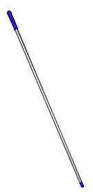 Алюмінієва рукоятка w/hole 2,2*130см AES286 Синя