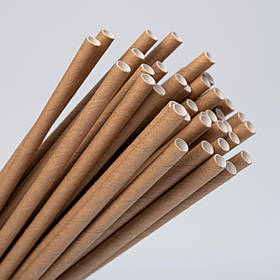 Паперова трубочка Ecopicnic 197х6 мм 100 шт. Крафт (HG-100-K)