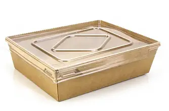 Контейнер паперовий 700мл | Крафт 1PE 150*100*45мм - 50шт.