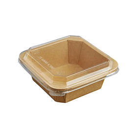 Салатник крафтовий квадратний 1200мл 178х178x60мм 50шт