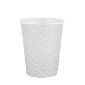 Паперовий стакан Bubles 350 мл двошаровий білий (30 шт / 20 рукавів у ящику)