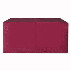 Серветки паперові Дабл Пак інтенсив "БОРДО", 33х33 см, 2 шари, 200 шт / Уп.