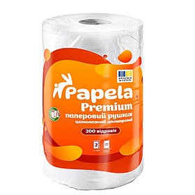 Паперові рушники Papela Premium 200 аркушів двошарові
