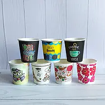 Стакани паперові кольорові , білі