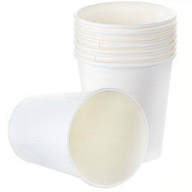 Стакан паперовий одноразовий 175 мл (уп-50 шт), паперовий білий стакан для гарячих напоїв, кави, чаю